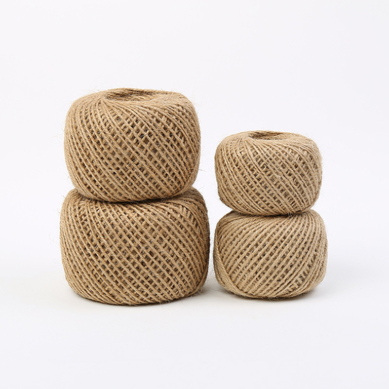 in stock Handmade DIY Woven Hemp Rope Natural Barrel Vintage Jute Rope Bundle Packaging Rope Tag Line Wholesale