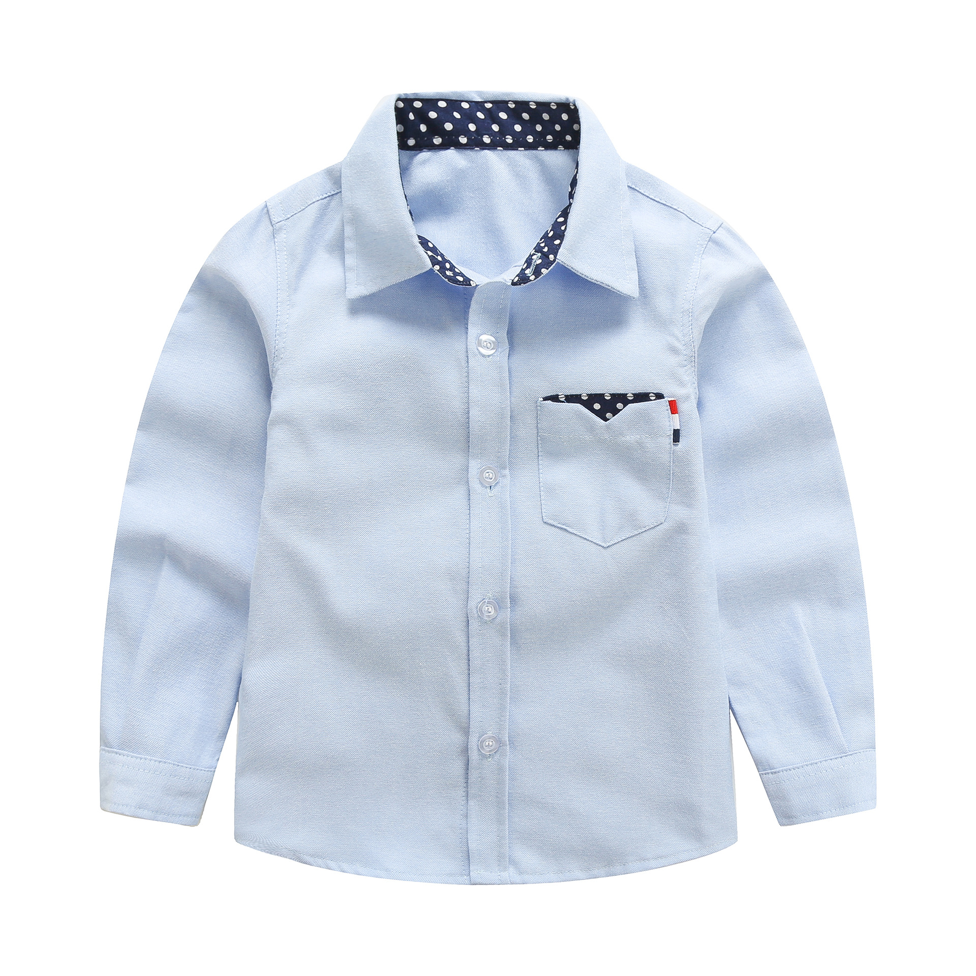 Boys' long sleeve shirt spring and autumn children's shirt primary school shirt school uniform performance clothing factory direct sales