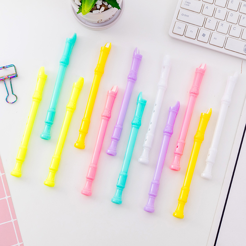 Gao Si creative candy-colored flute whistle can blow gel pen black 0.5mm student gel pen wholesale manufacturers