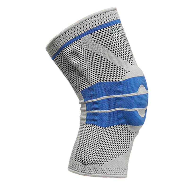 Basketball fitness spring support silicone anti-collision knee pads running mountaineering knitted anti-slip sports knee pads can be used