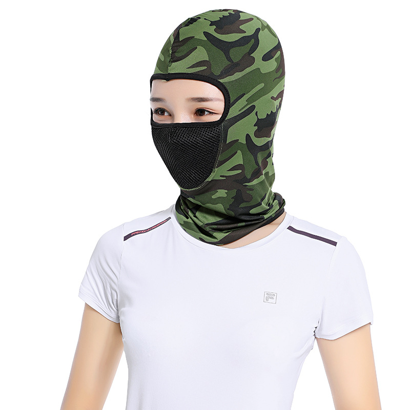 Cross-border Amazon one-piece pullover outdoor sports Ice Silk sunscreen breathable neck protection headgear scarf riding mask