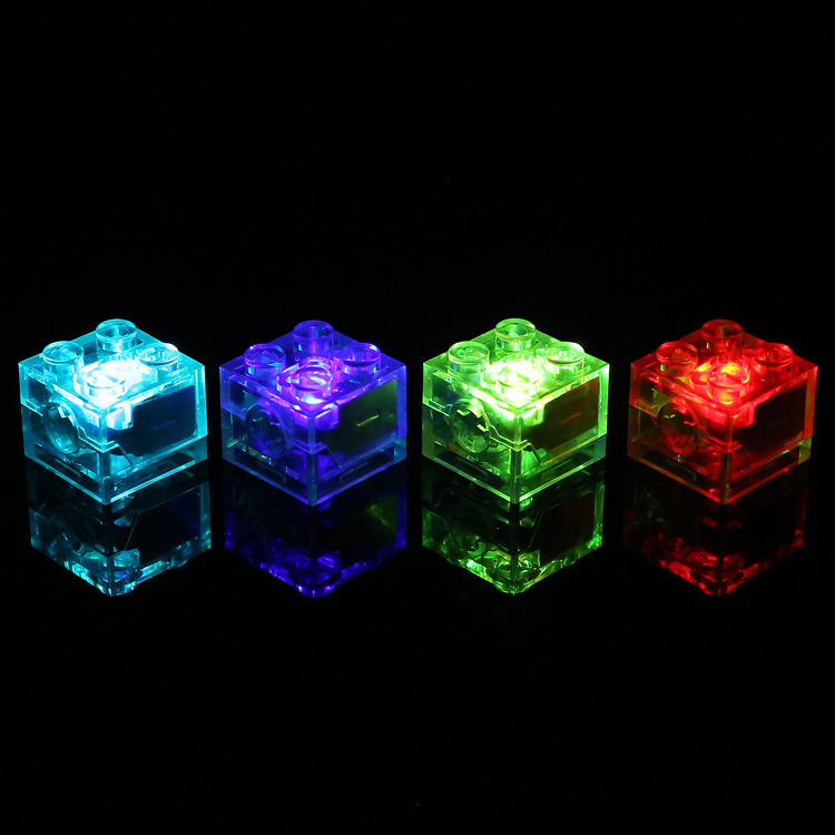 2*2 Led 照明ブロックアクセサリー Diy 教育粒子ビルディングブロックおもちゃカラフルな点滅照明おもちゃアクセサリー|undefined