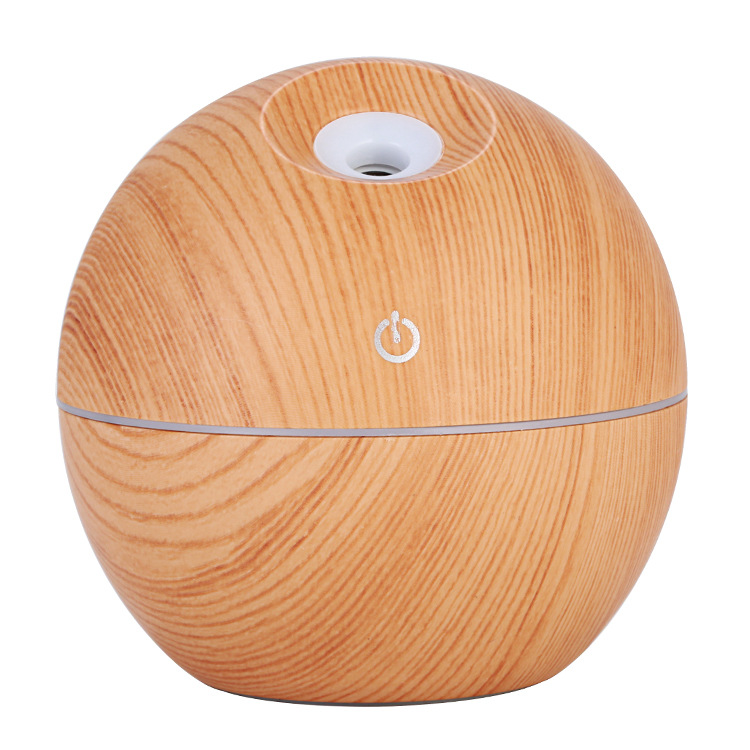 Creative 130ml miniature oblique spray led night light humidifier simple wood grain spray USB car humidifier
