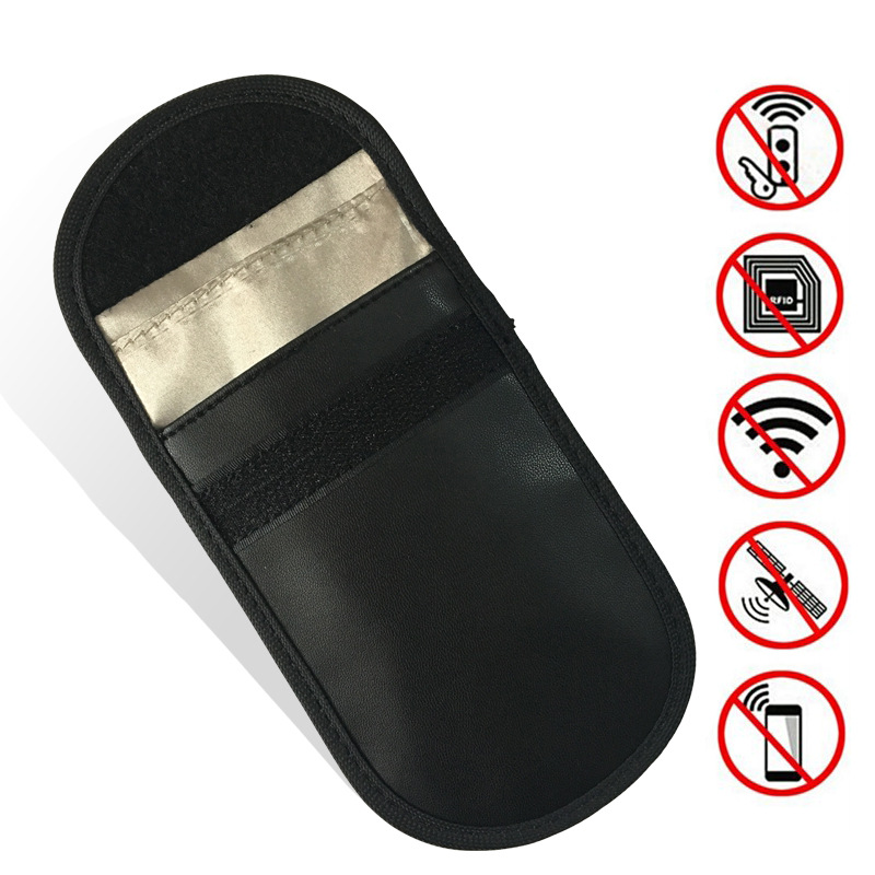 New foreign trade hot double-layer round car key shielding key case radiation-proof mobile phone bag signal shielding bag
