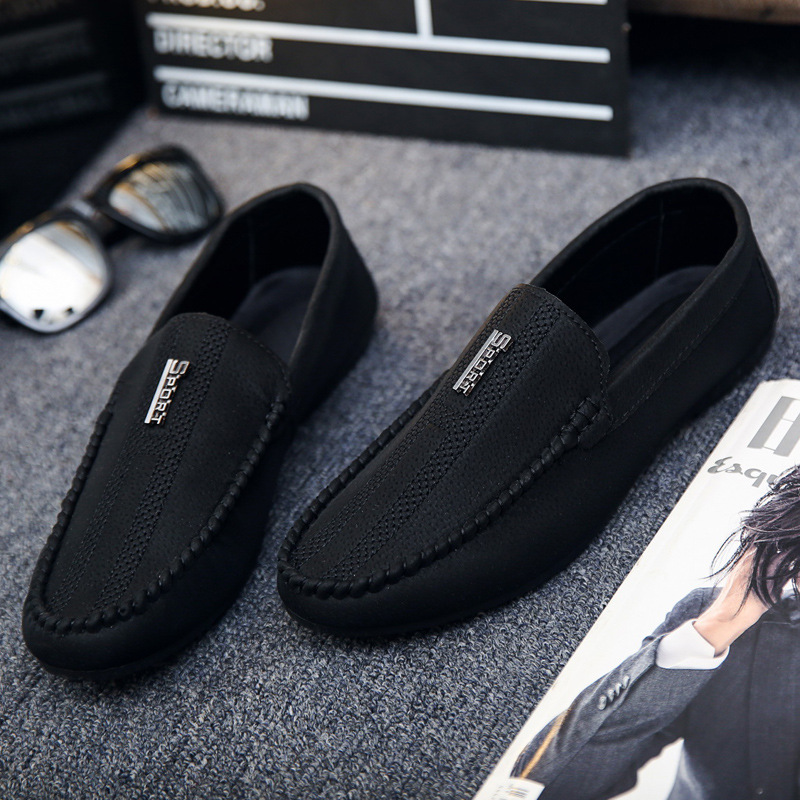 2023 New Men's Shoes Spring Doudou Shoes Men's Casual Shoes Korean-style Low-top Lazy Shoes Doudou Trendy Shoes