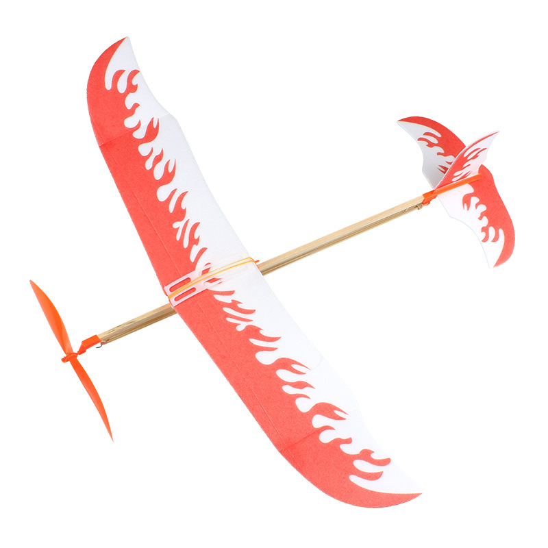 Thunderbird rubber band power aircraft School model aircraft competition hand-assembled ultra-light Thor rubber band aircraft wholesale