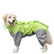 Pet raincoat medium and large dog golden retriever Samo Alaska waterproof four-legged raincoat dog hooded raincoat