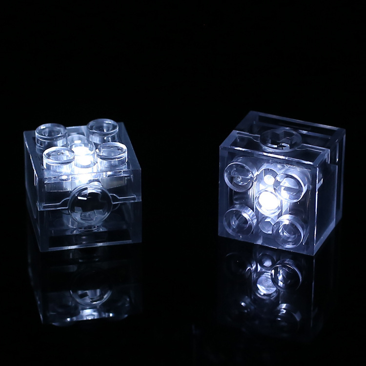 2*2 Led 照明ブロックアクセサリー Diy 教育粒子ビルディングブロックおもちゃカラフルな点滅照明おもちゃアクセサリー|undefined