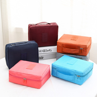 Square cosmetic bag multi-functional waterproof travel storage bag double-layer women's travel bag men's travel wash bag