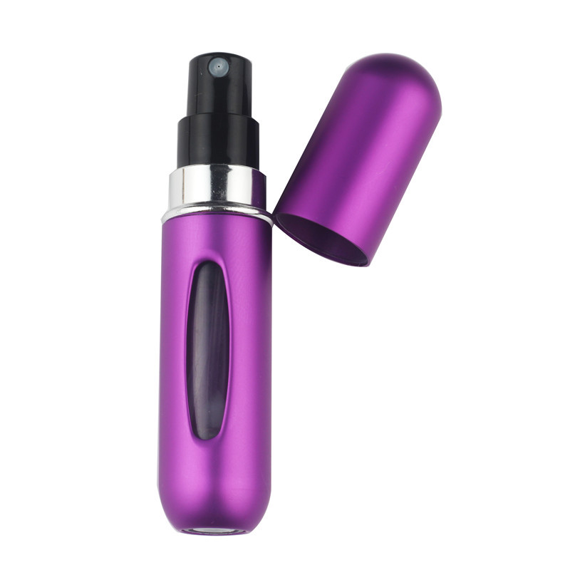 Bottom filling 5ml spray perfume bottle aluminum oxide perfume bottle sample makeup bottle multi-color color box optional