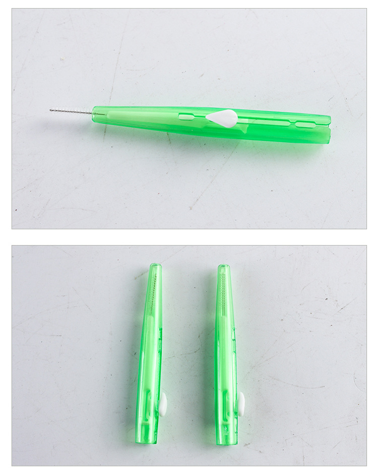 cleanpik interdental brush push and pull interdental brush orthodontic toothbrush interdental brush Korean stainless steel 5 color mix