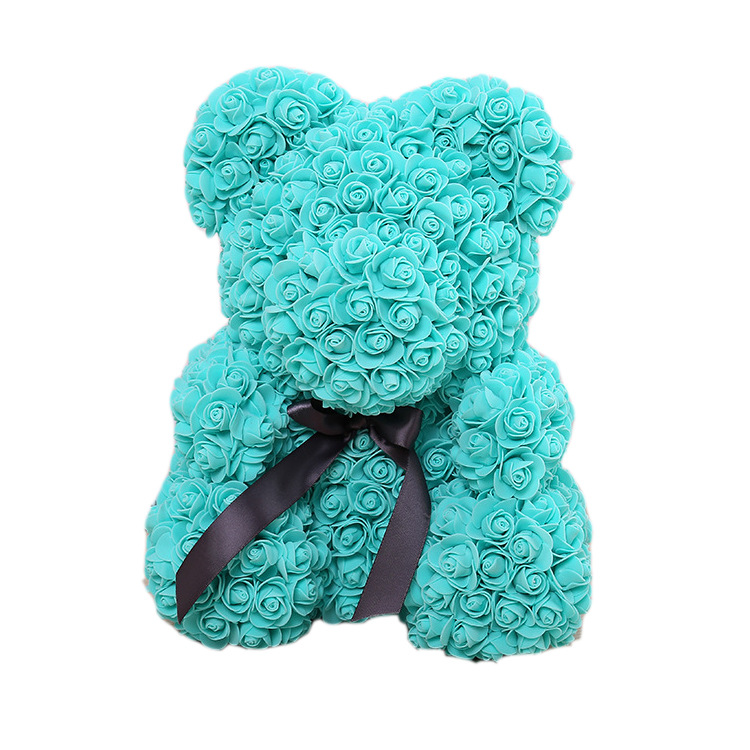 Christmas Birthday Gift Rose Bear Valentine's Day Gift for Girlfriend Mother's Day Foam Flower Rose Bear