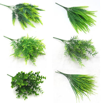 Package mail plant wall material simulation plant 7 Forks plastic fake Persia Persia grass plastic ferns