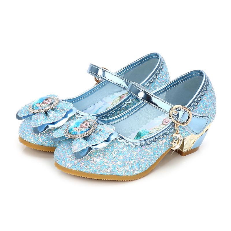 Kids Shoes Children's High Heels Spring and Autumn New Girls Aisha Princess Shoes Little Girls Shoes Baby Leather Shoes