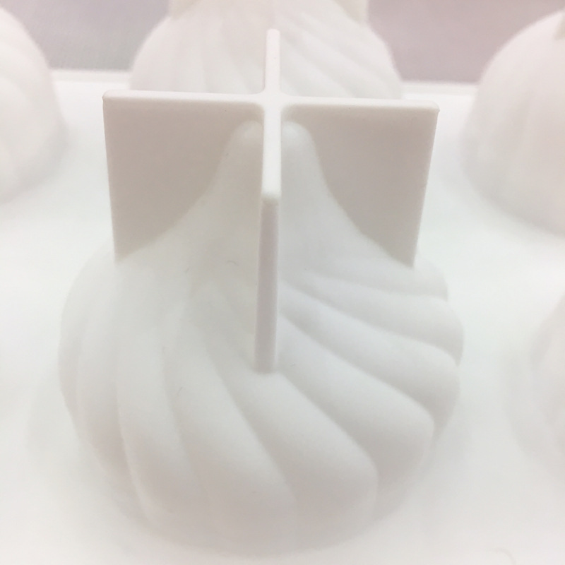 White 6 even whirlwind Italian onion head cake silicone mold dessert sandblasting kitchen baking utensils diy