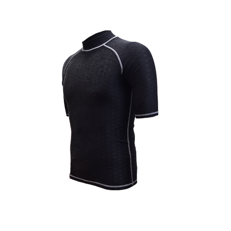 Men's Swimwear Waterproof Quick-drying Imitation Shark Skin Half-sleeved Sun-protective Suit Winter Swimming Suit Snorkeling Surfsuit Coach Clothing