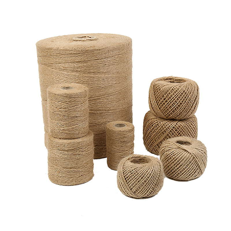 in stock Handmade DIY Woven Hemp Rope Natural Barrel Vintage Jute Rope Bundle Packaging Rope Tag Line Wholesale
