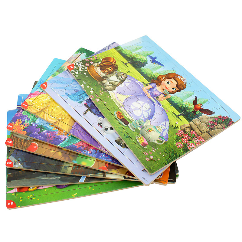 Disney Frozen 2 Mickey Princess 60 pieces early education puzzle children baby educational toy game