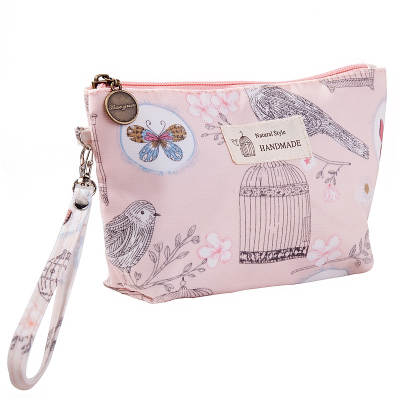 Factory direct waterproof cloth cosmetic storage bag printed ladies portable hand bag waterproof travel wash bag