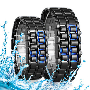A2018 Manufacturing Supplier Direct Selling Spot Lava Red Light Exquisite LED Korea Shang Couple Creative Personalized Watch