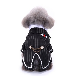 Cross Border Pet Supplies Dog Dress Amazon Pet Clothes Dog Suit Red Tuxedo Wedding Dress