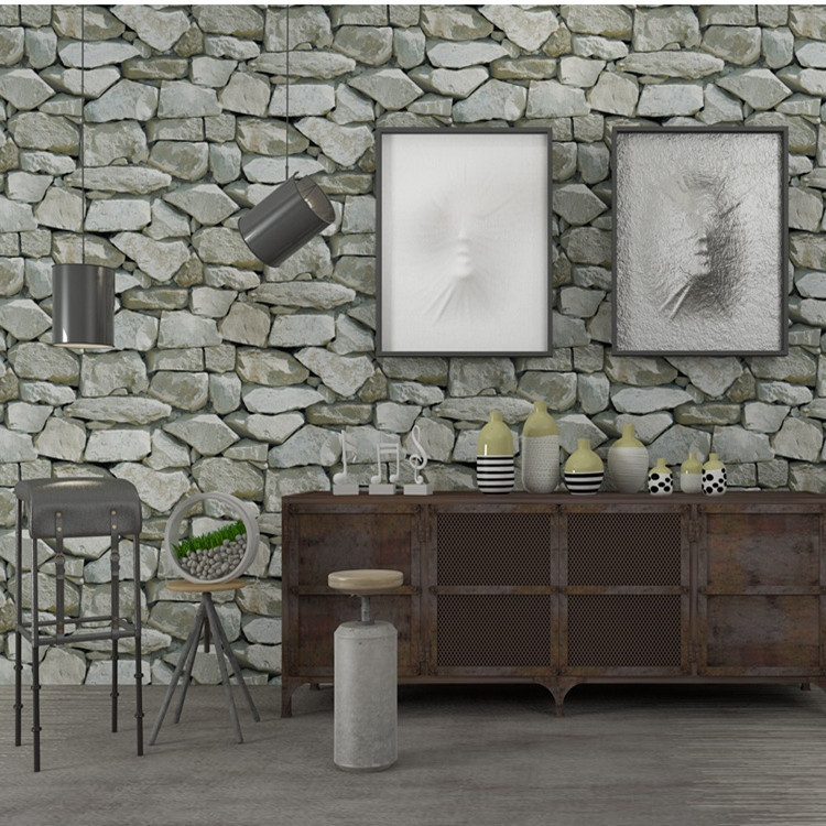 3D Vintage Stone Pattern Stone Block Marble Wallpaper Living Room Background Wall Bar Restaurant Cafe Wallpaper