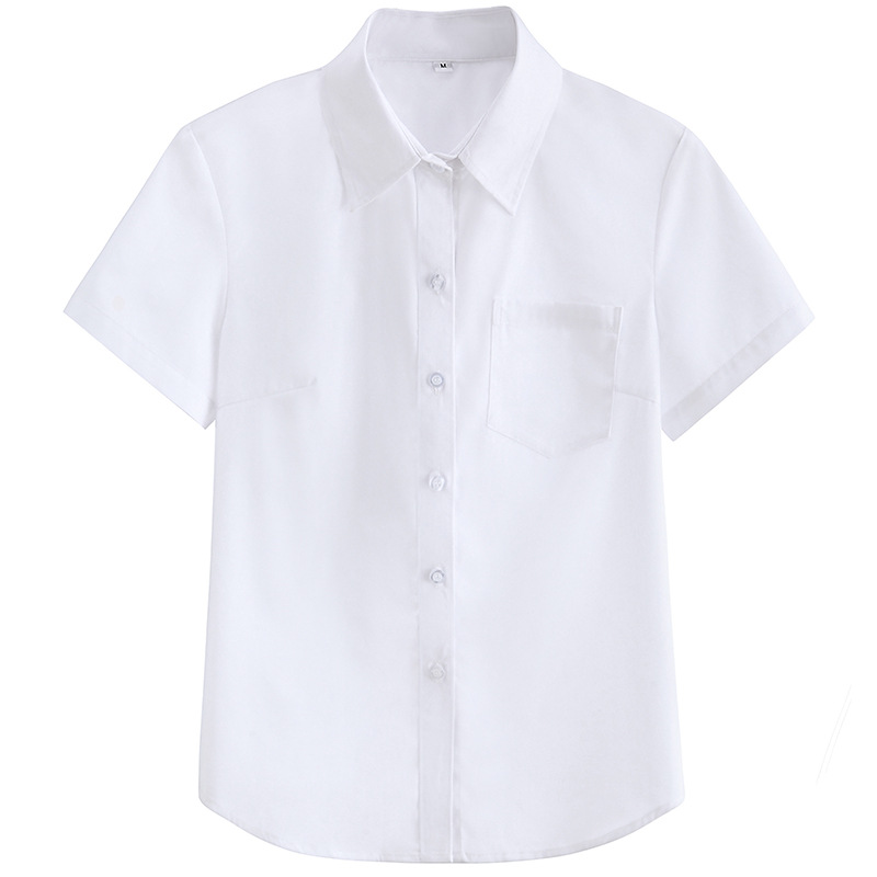 jk uniform basic shirt female college style summer short-sleeved school uniform middle school student Japanese jk shirt student wear