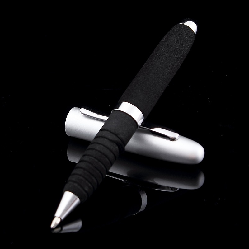 in stock Wholesale Metal Mini Ballpoint Pen Sponge Holding Pocket Oil Pen Business Advertising Gift Pen Set LOGO