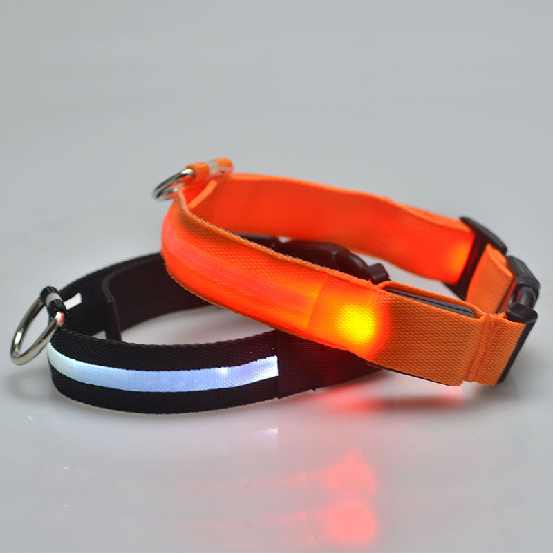 工場ペット光る首輪 Led 犬ネックレス USB 充電式犬夜の光安全ウォーキングリーシュ耐久性のあるナイロン素材|undefined