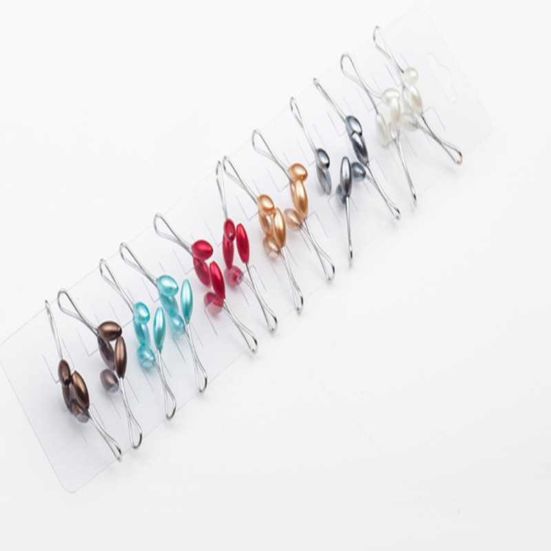 Cross-border exclusive for elegant versatile fashion bag turban clip rice grain-shaped personalized clothing with decorative positioning brooch clip