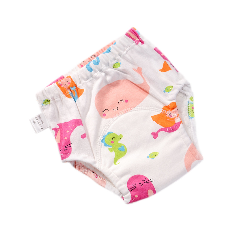 2023 New Baby Training Pants Baby Study Pants 6 Layer Waterproof Diaper Pants Cotton Washed Diaper Pants