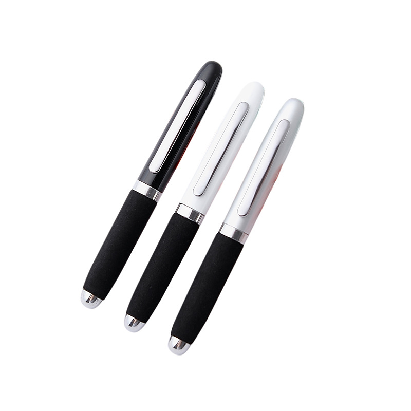 in stock Wholesale Metal Mini Ballpoint Pen Sponge Holding Pocket Oil Pen Business Advertising Gift Pen Set LOGO
