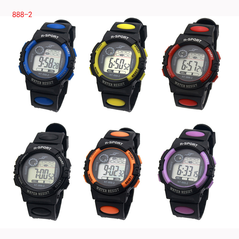 Children's Sporty Electronic Watch Simple Trendy Design Promotional Gift Live Broadcast Physical Source