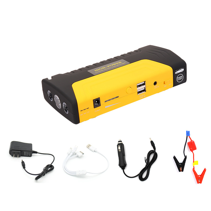 工厂汽车应急启动电源 12V car jump starter 带打气泵移动充电宝