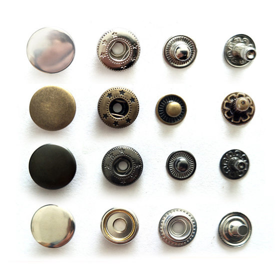 Spot clothing accessories metal four-button copper round dark button button down jacket pure copper button button
