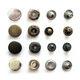 Spot clothing accessories metal four-button copper round dark button button down jacket pure copper button button