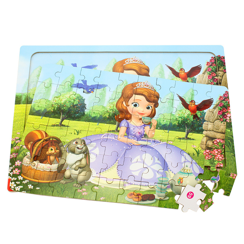 Disney Frozen 2 Mickey Princess 60 pieces early education puzzle children baby educational toy game