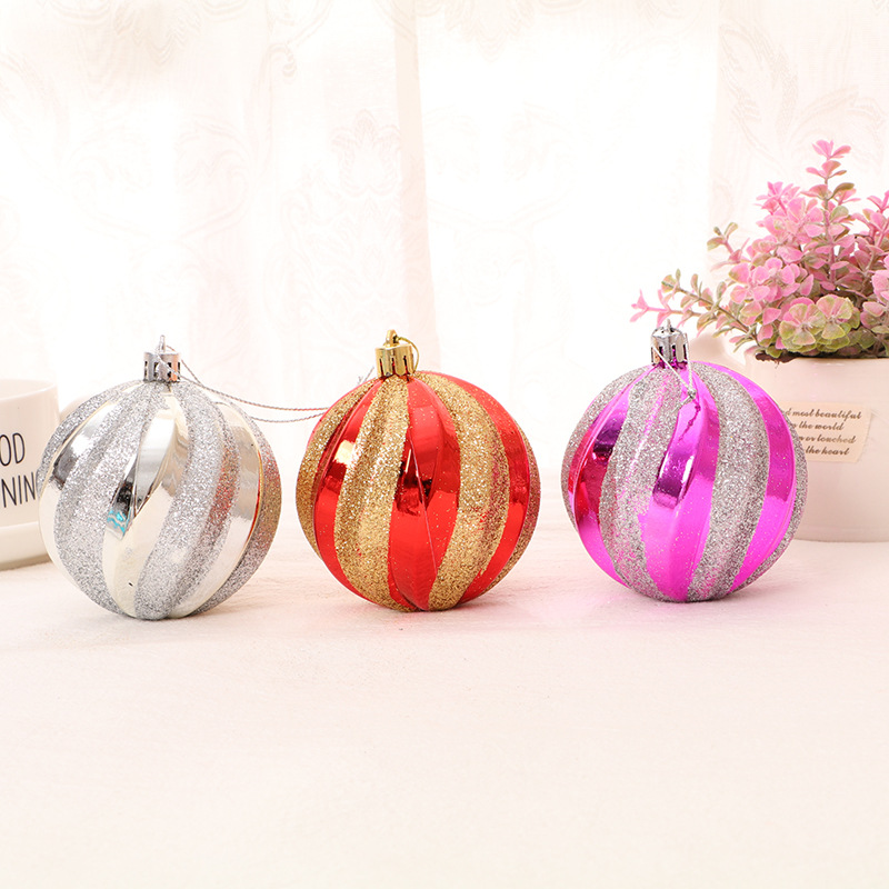 Christmas hand-painted high-grade colored ball thread painted ball Christmas decorations Christmas tree decoration pendant ornaments