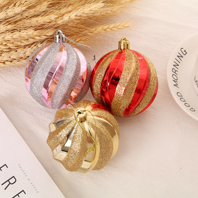 Christmas hand-painted high-grade colored ball thread painted ball Christmas decorations Christmas tree decoration pendant ornaments