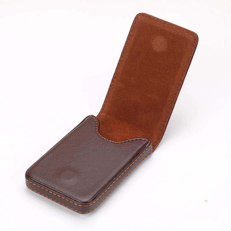 Leather Vertical Style Magnetic Suction Business Card Bag Card Holder Business Gift Business Card Holder Company Card Case Card Holder