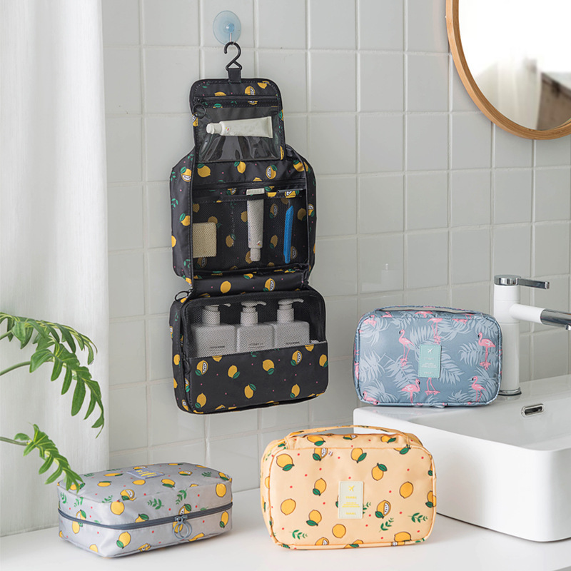 Hook Wash Bag Multifunctional Portable Storage Bag Oxford Cosmetic Bag Large Capacity Hangable Folding Bag