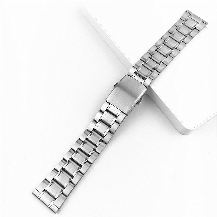 Three beads diving side line stainless steel watch strap 12mm aircraft double button 20mm gold ladies Bracelet 14mm