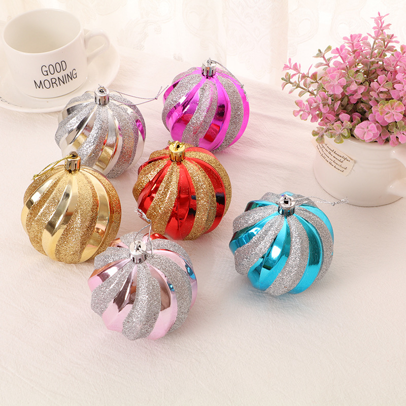 Christmas hand-painted high-grade colored ball thread painted ball Christmas decorations Christmas tree decoration pendant ornaments