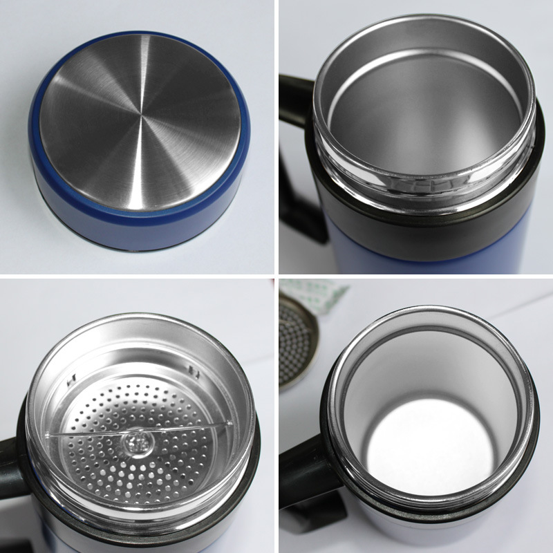 304 stainless steel thermos cup tea office Cup with handle tea leakage male and female business gifts custom LOGO
