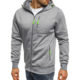 New Men's Sports Fitness Casual Jacquard Sweater Cardigan Hooded Jacket