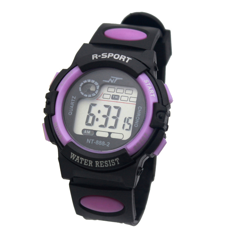 Children's Sporty Electronic Watch Simple Trendy Design Promotional Gift Live Broadcast Physical Source