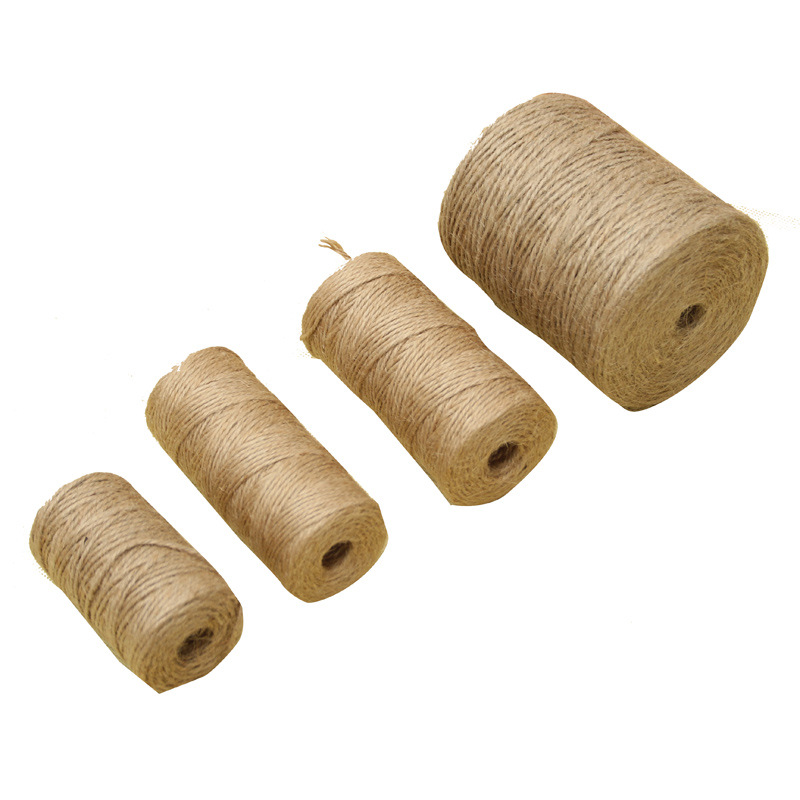 Two-strand three-strand hemp ball cylindrical packing rope tag jute rope zakka packing rope for photo wall