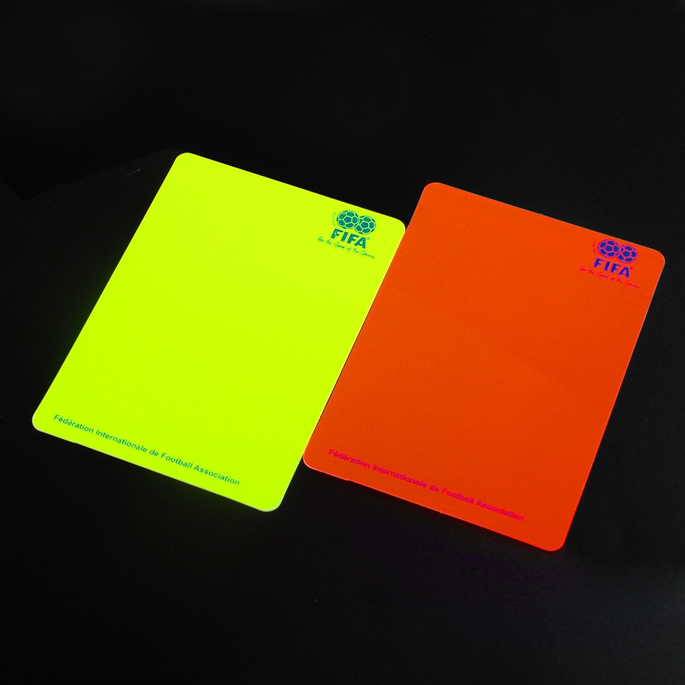Red and yellow card fluorescent football red card yellow card with leather case referee record fat ticket referee supplies