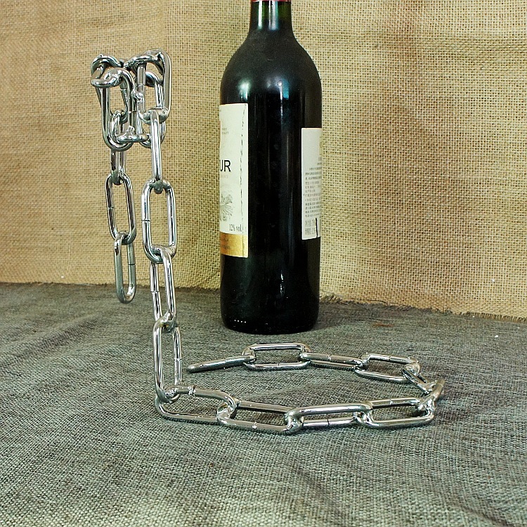 Chain rope magic wine rack electroplated metal handmade crafts creative kitchen utensils export cross-border