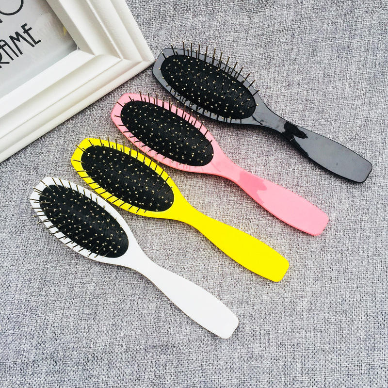 Factory direct professional wholesale flat air bag steel comb wig steel comb steel tooth comb plastic anti-friction air bag comb